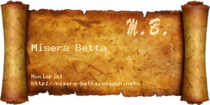 Misera Betta névjegykártya